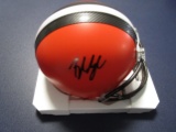 Baker Mayfield of the Cleveland Browns signed autographed mini football helmet PAAS COA 238
