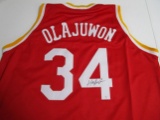 Hakeem Olajuwon of the Houston Rockets signed autographed basketball jersey PAAS COA
