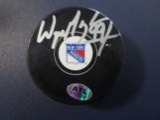 Wayne Gretzky of the New York Rangers signed autographed hockey puck ATL COA 564