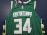 Giannis Antetokounmpo of the Milwaukee Bucks signed autographed basketball jersey PAAS COA