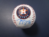 George Springer of the Houston Astros signed autographed logo baseball PAAS COA 099