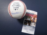 Vladimir Guerrero Jr of the Toronto Blue Jays signed 2011 Futures Game logo baseball JSA COA 633