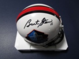 Bart Starr of the Green Bay Packers signed Hall of Fame mini helmet Mounted Memories