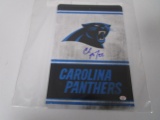 Christian McCaffrey of the Carolina Panthers signed autographed 8x12 metal sign PAAS COA 823
