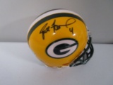 Brett Favre of the Green Bay Packers signed autographed mini football helmet Brett Favre COA 552