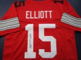 Ezekiel Elliott of the OSU Buckeyes signed autographed football jersey PAAS COA 997