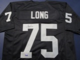 Howie Long of the Oakland Raiders signed autographed football jersey ERA COA 781