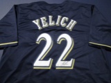 Christian Yelich of the Milwaukee Brewers signed autographed baseball jersey PAAS COA 368