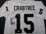Michael Crabtree of the Oakland Raiders signed autographed football jersey JSA COA 996