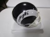Jared Goff of the LA Rams signed autographed mini football helmet AAA COA 069