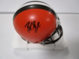 Baker Mayfield of the Cleveland Browns signed autographed mini football helmet PAAS COA 445