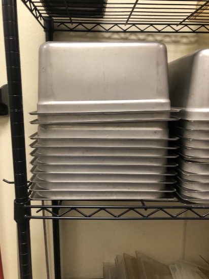 Lot of (12) six inch deep 1/3 insert pans
