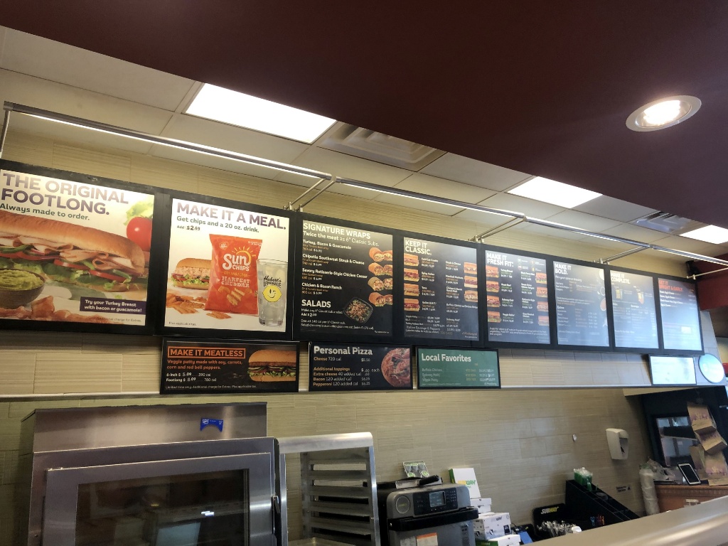 Low Profile T5 Lighting Technology Menu Board And Low Profile T5 Lighting Technology Menu