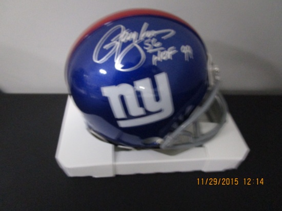 Lawrence Taylor of the New York Giants signed autographed mini football helmet PAAS COA 191