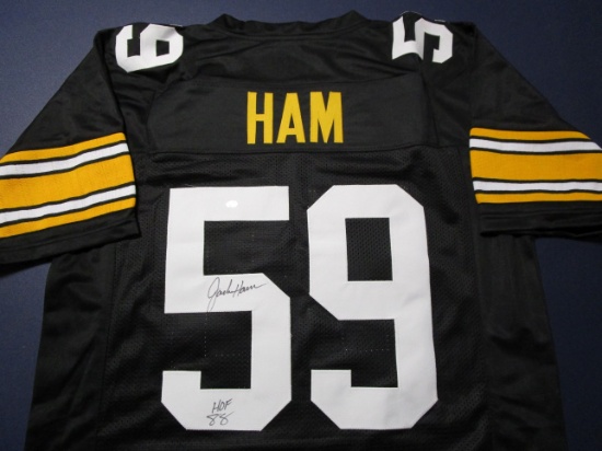 Jack Ham of the Pittsburgh Steelers signed autographed football jersey PAAS COA 624