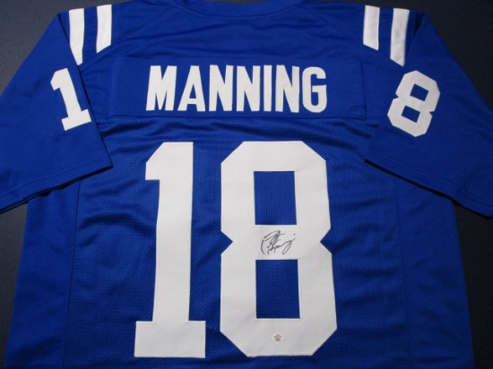 Peyton Manning of the Indianapolis Colts signed autographed football jersey PAAS COA 653