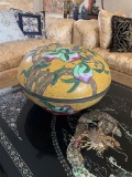 Large Cloisonne Bowl with wooden base