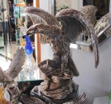 Large Sterling Silver plated Eagle Sculpture - A. Giannelli signed- 1976