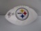 Troy Polamalu of the Pittsburgh Steelers signed autographed logo football PAAS COA 063