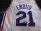 Joel Embiid of the Philadelphia 76ers signed autographed basketball jersey PAAS COA 976
