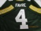 Brett Favre of the Green Bay Packers signed autographed football jersey PAAS COA 110