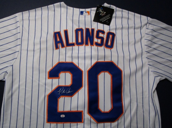 Pete Alonzo of the New York Mets signed autographed baseball jersey PAAS COA 384