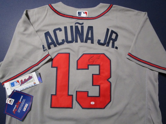 Ronald Acuna Jr of the Atlanta Braves signed autographed baseball jersey PAAS COA 411