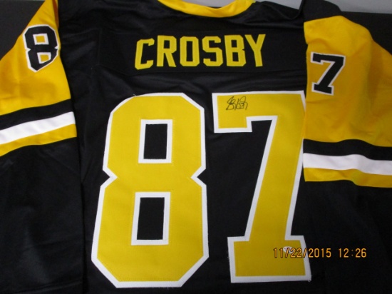 Sidney Crosby of the Pittsburgh Penguins signed autographed hockey jersey PAAS COA 301