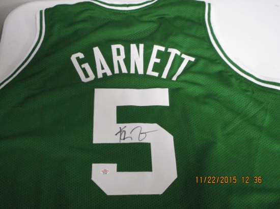 Kevin Garnett of the Boston Celtics signed autographed basketball jersey PAAS COA 144