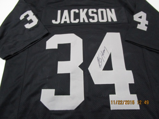 Bo Jackson of the Oakland Raiders signed autographed football jersey PAAS COA 276