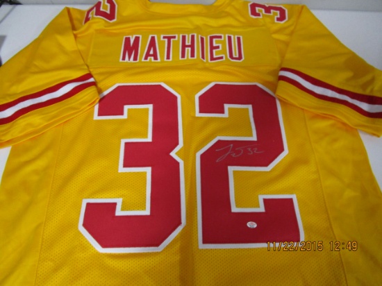 Tyrann Mathieu of the Kansas City Chiefs signed autographed football jersey PAAS COA 195