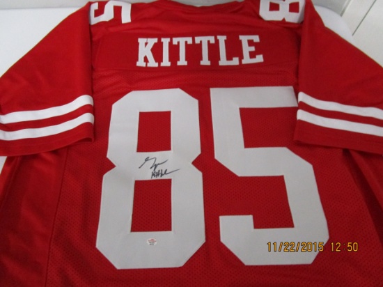 George Kittle of the San Francisco 49ers signed autographed football jersey PAAS COA 779