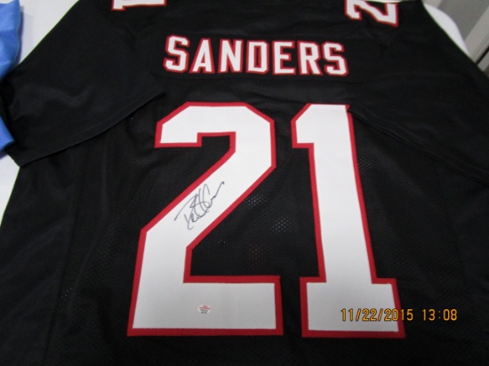 Deion Sanders of the Atlanta Falcons signed autographed football jersey PAAS COA 123