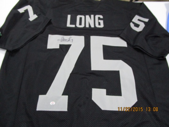 Howie Long of the Oakland Raiders signed autographed football jersey PAAS COA 258