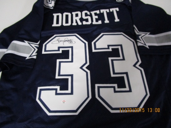 Tony Dorsett of the Dallas Cowboys signed autographed football jersey PAAS COA 269