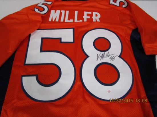 Von Miller of the Denver Broncos signed autographed football jersey PAAS COA 241