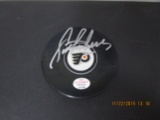 Eric Lindros of the Philadelphia Flyers signed autographed hockey puck PAAS COA 798