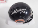 Dick Butkus of the Chicago Bears signed autographed mini football helmet PAAS COA 156