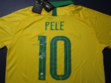 Pele of Barzil signed autographed soccer jersey PAAS COA 498