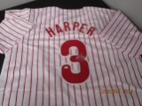Bryce Harper of the Philadelphia Phillies signed autographed baseball jersey PAAS COA 458