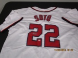 Juan Soto of the Washington Nationals signed autographed baseball jersey PAAS COA 054