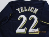 Christian Yelich of the Milwaukee Brewers signed autographed baseball jersey PAAS COA 370