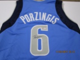 Kristaps Porzingis of the Dallas Mavericks signed autographed basketball jersey PAAS COA 126