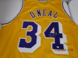 Shaquille O'Neal of the LA Lakers signed autographed basketball jersey PAAS COA 304