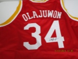 Hakeem Olajuwon of the Houston Rockets signed autographed basketball jersey PAAS COA 420