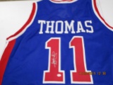 Isaiah Thomas of the Detroit Pistons signed autographed basketball jersey PAAS COA 453