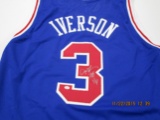 Allen Iverson of the Philadelphia 76ers signed autographed basketball jersey PAAS COA 460