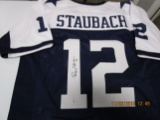 Roger Staubach of the Dallas Cowboys signed autographed football jersey PAAS COA 607