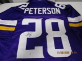 Adrian Peterson of the Minnesota Vikings signed autographed football jersey PAAS COA 211