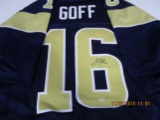 Jared Goff of the LA Rams signed autographed football jersey PAAS COA 129